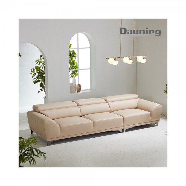 다우닝 레아 4인 전체 천연가죽 소파 (색상:네이비)