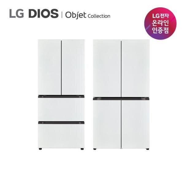 [LG전자] DIOS 김치냉장고 + 냉장고 세트 오브제컬렉션 Z407MWW143+T873MWW111